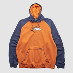 Denver Broncos Reebok 2000s Hooded Pullover Sweatshirt - Orange Pullover