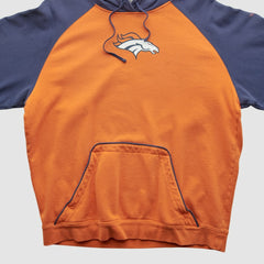 Denver Broncos Reebok 2000s Hooded Pullover Sweatshirt - Orange Pullover