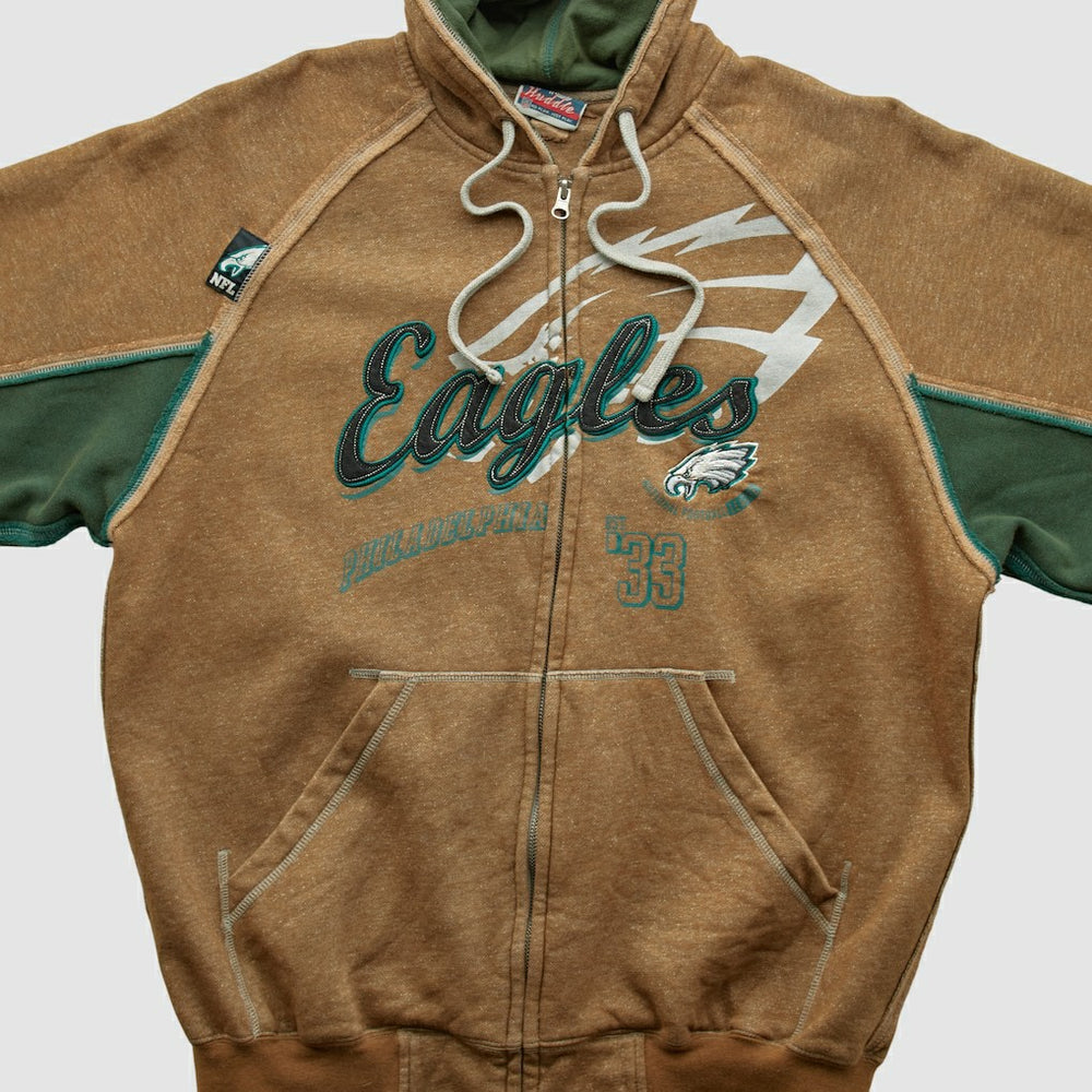 Philadelphia Eagles NFL 2010s Hooded Full Zip Sweatshirt - Clay Sweatshirts