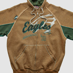 Philadelphia Eagles NFL 2010s Hooded Full Zip Sweatshirt - Clay Sweatshirts
