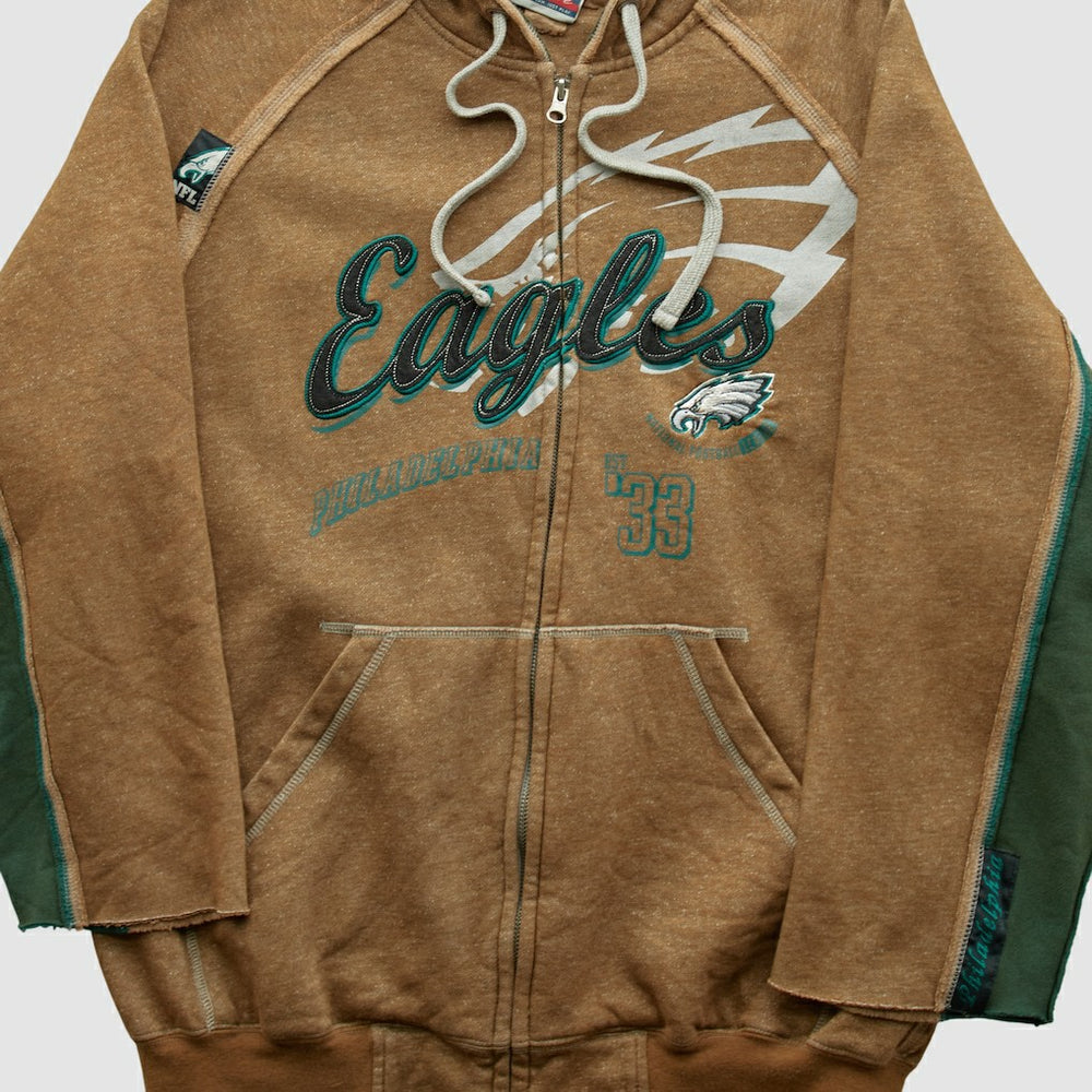 Philadelphia Eagles NFL 2010s Hooded Full Zip Sweatshirt - Clay Sweatshirts