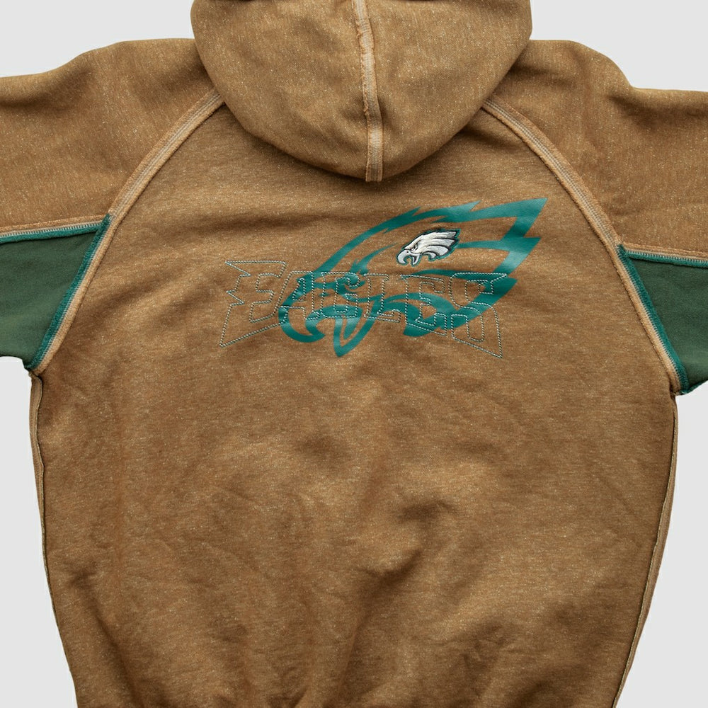 Philadelphia Eagles NFL 2010s Hooded Full Zip Sweatshirt - Clay Sweatshirts