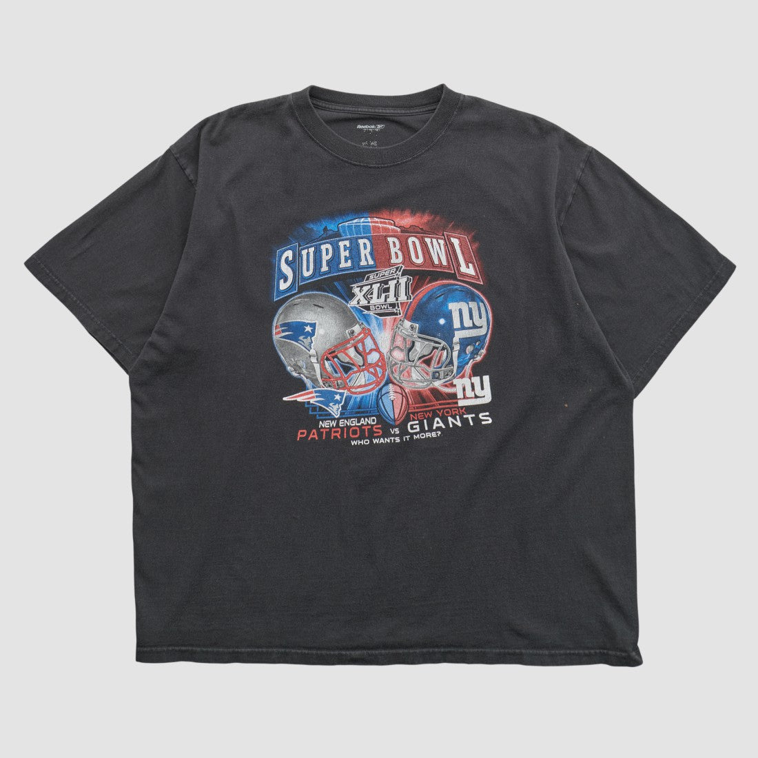 Super Bowl XLII Reebok 2008 T-shirt - Black T-shirts