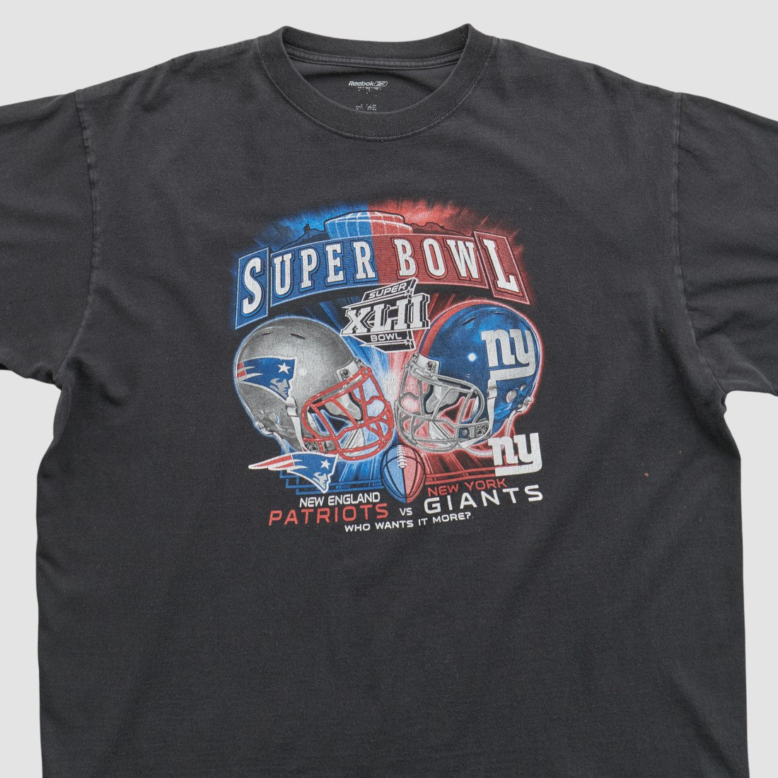 Super Bowl XLII Reebok 2008 T-shirt - Black T-shirts