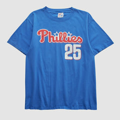 Philadelphia Phillies Majestic 2000s T-shirt - Blue - Vintage T-shirts