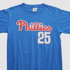 Philadelphia Phillies Majestic 2000s T-shirt - Blue - Vintage T-shirts