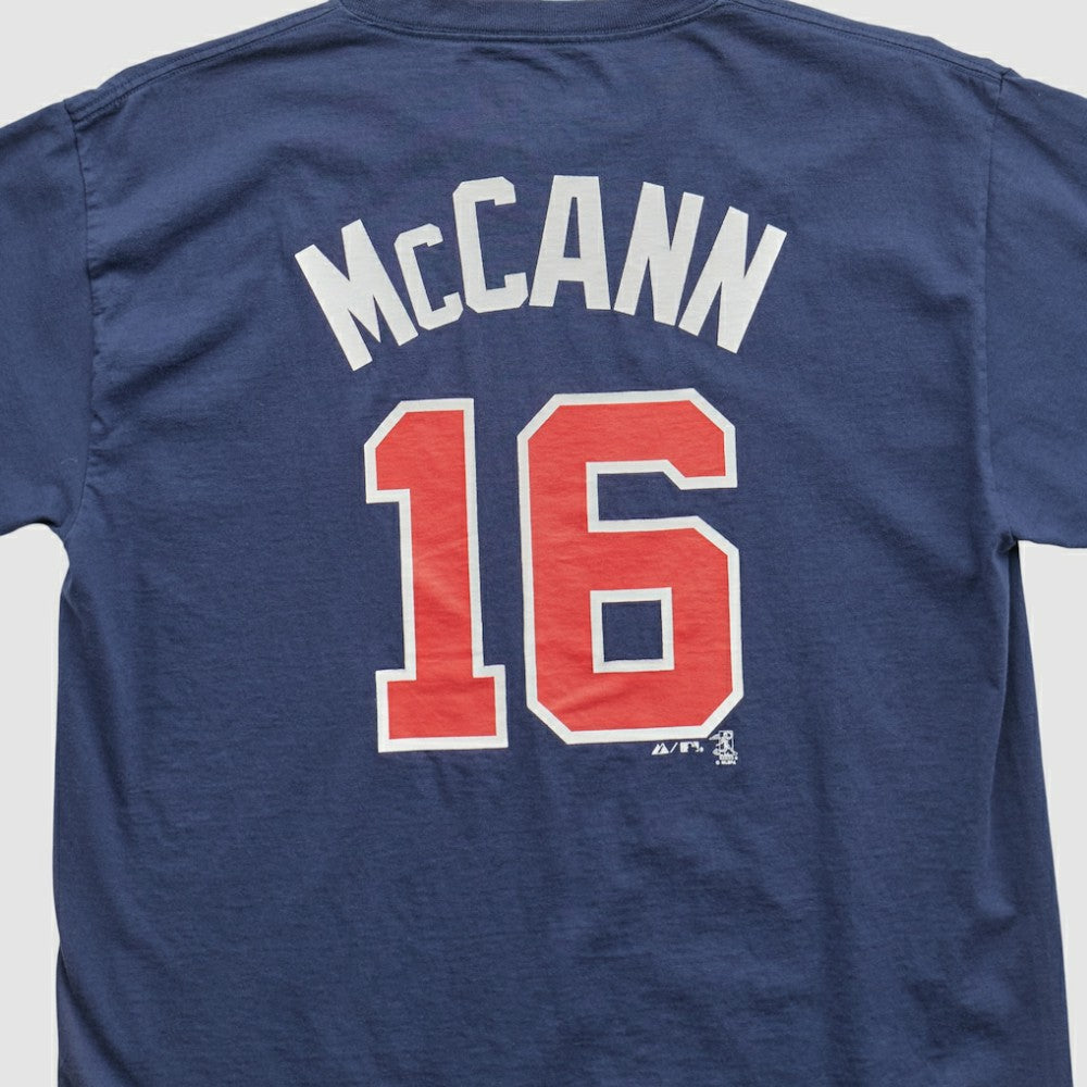 Atlanta Braves Majestic 2000s T-shirt - Navy - Vintage T-shirts