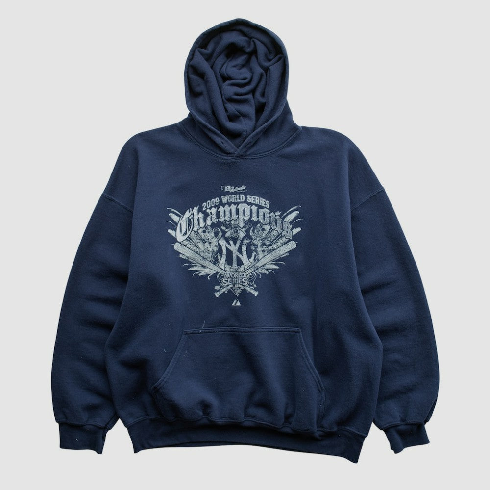 World Series Gildan 2009 Hooded Pullover Sweatshirt - Navy - Vintage Pullover