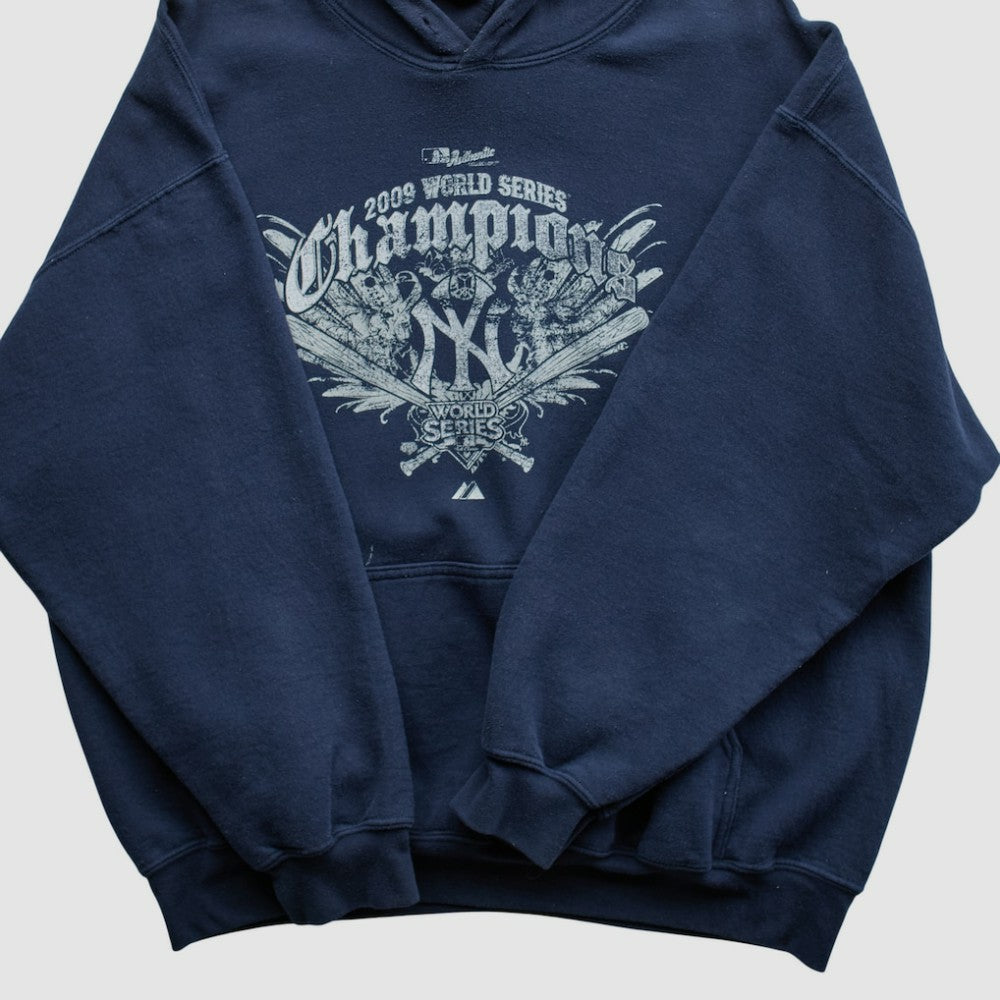 World Series Gildan 2009 Hooded Pullover Sweatshirt - Navy - Vintage Pullover