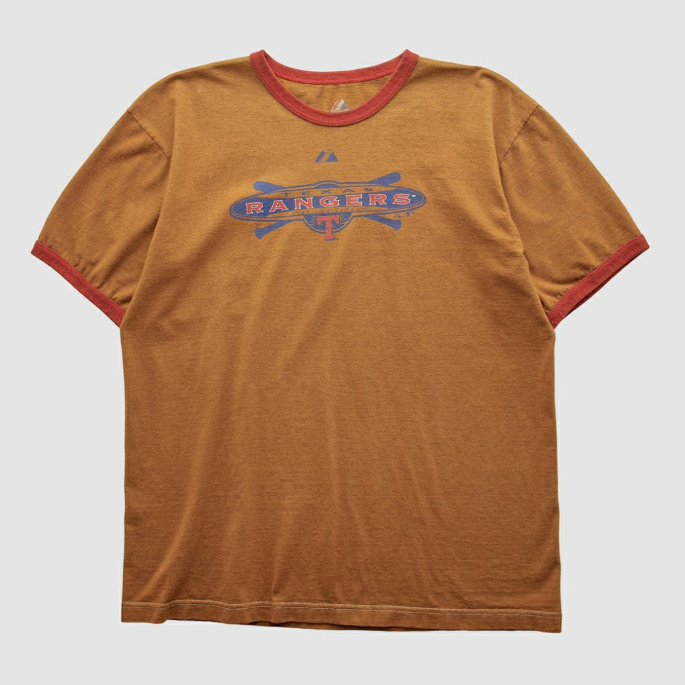 Texas Rangers Majestic 2000s T-shirt - Clay - Vintage T-shirts