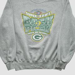 Green Bay Packers Champion 1998 Pullover Sweatshirt - Heather Gray Pullover