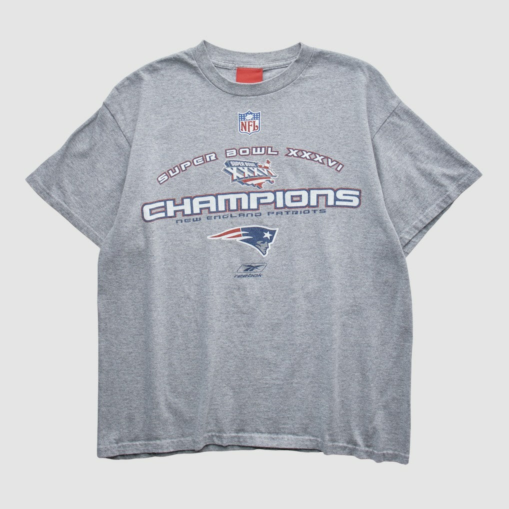 New England Patriots Reebok 2002 T-shirt - Heather Gray T-shirts