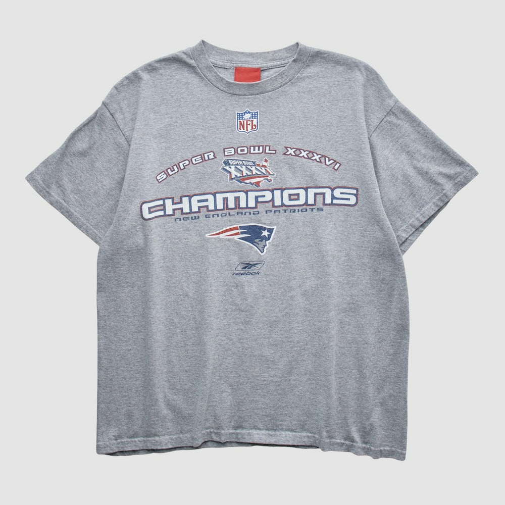 New England Patriots Reebok 2002 T-shirt - Heather Gray T-shirts