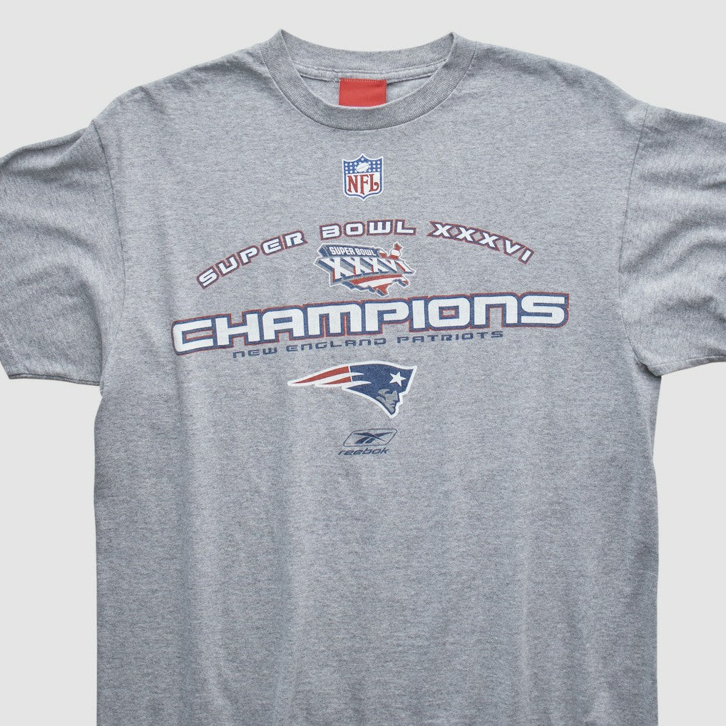 New England Patriots Reebok 2002 T-shirt - Heather Gray T-shirts