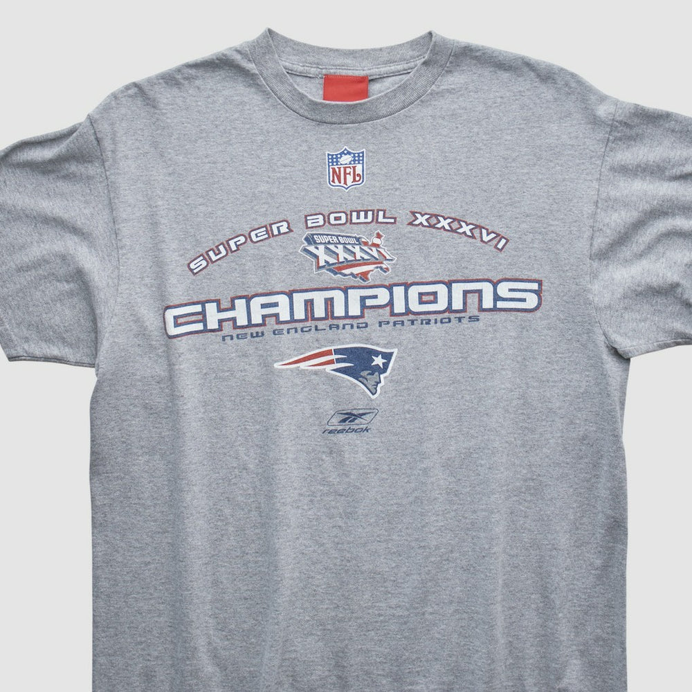 New England Patriots Reebok 2002 T-shirt - Heather Gray T-shirts