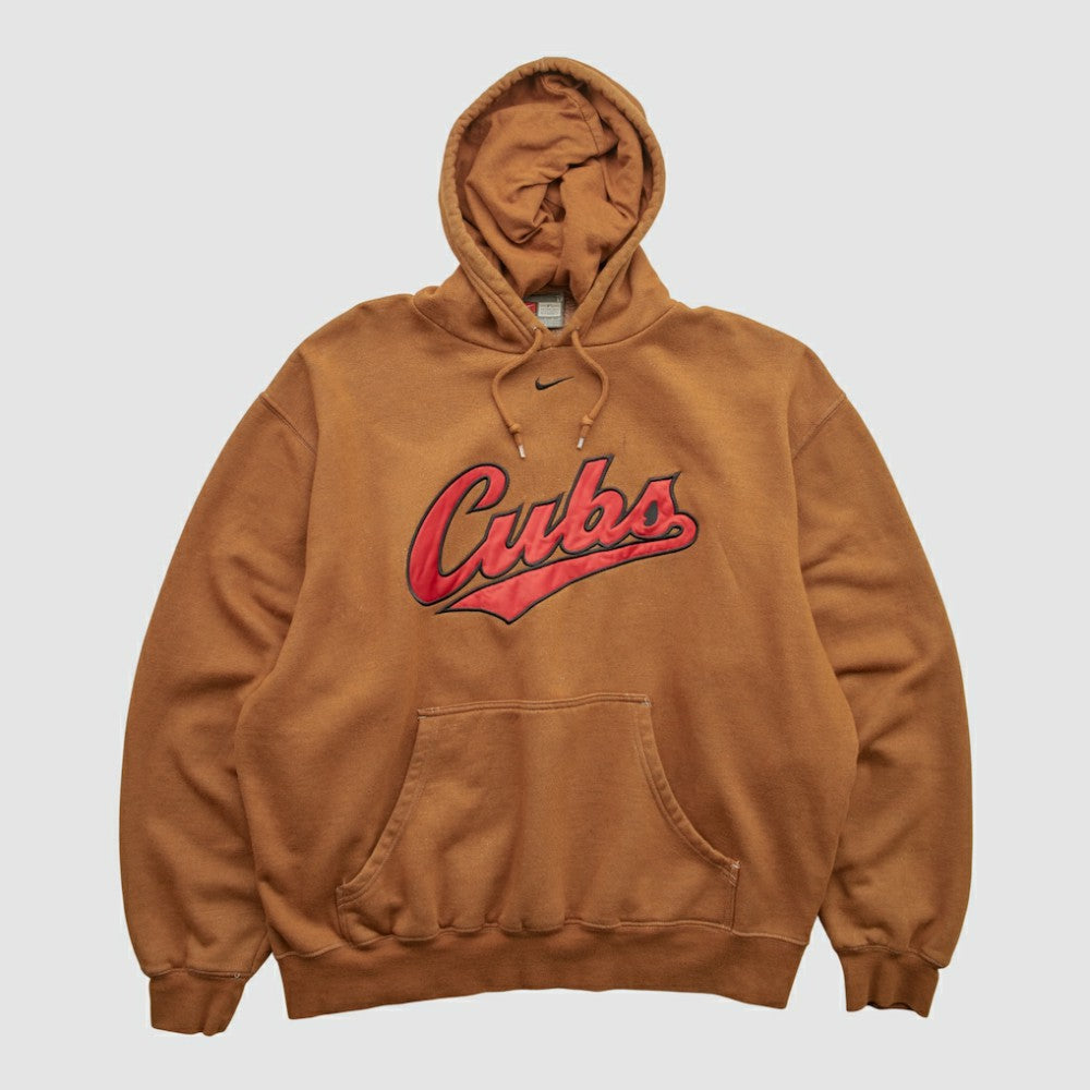 Chicago Cubs Nike 2000s Hooded Pullover Sweatshirt - Clay - Vintage Pullover