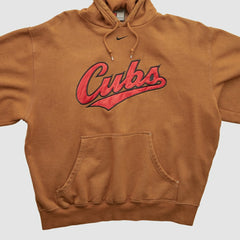 Chicago Cubs Nike 2000s Hooded Pullover Sweatshirt - Clay - Vintage Pullover