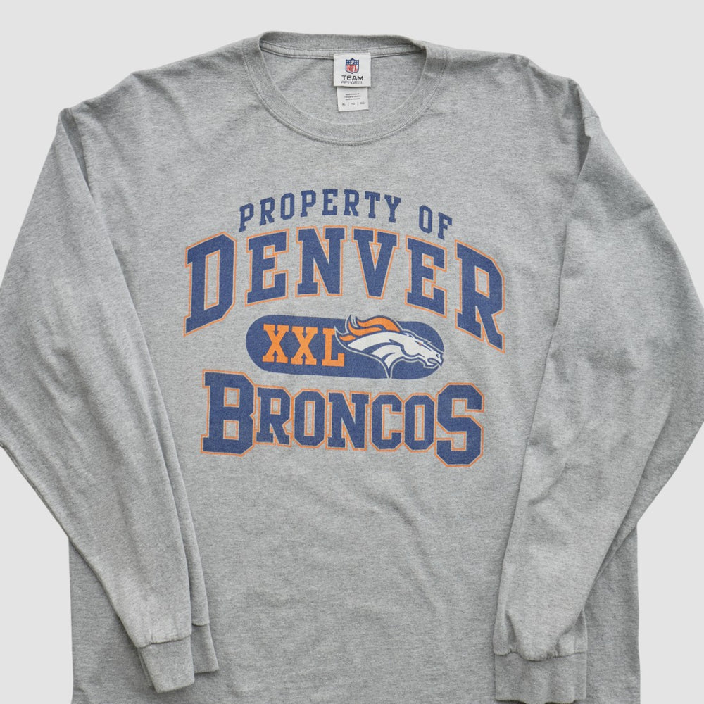 Denver Broncos NFL 2010s Long Sleeve T-shirt - Heather Gray T-shirts