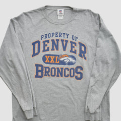 Denver Broncos NFL 2010s Long Sleeve T-shirt - Heather Gray T-shirts