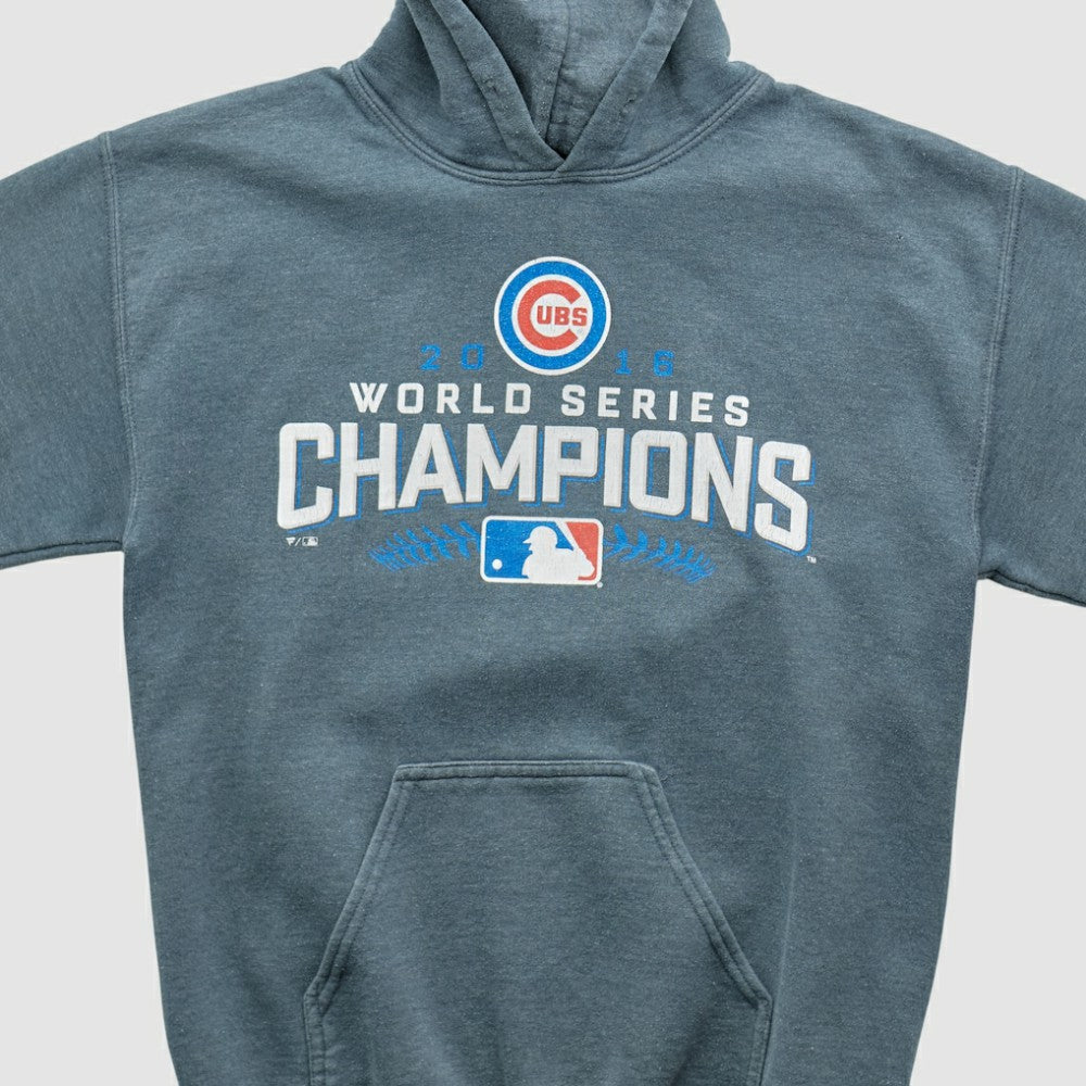World Series Champions 2016 Hooded Pullover Sweatshirt - Dark Heather Gray - XVintage Pullover