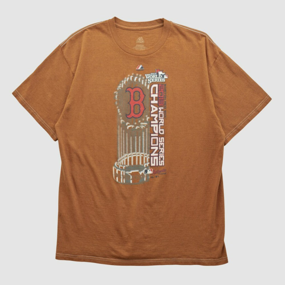 Boston Red Sox Majestic 2013 T-shirt - Clay - Vintage T-shirts