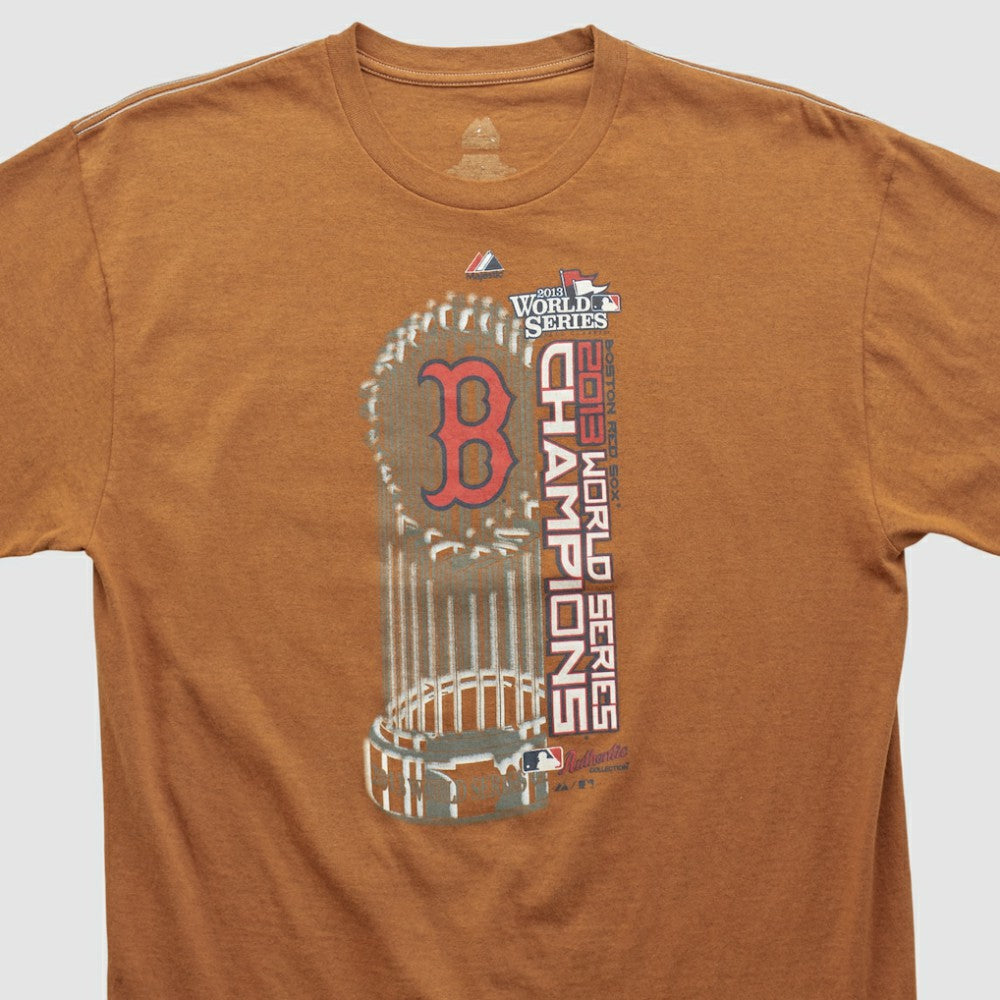Boston Red Sox Majestic 2013 T-shirt - Clay - Vintage T-shirts