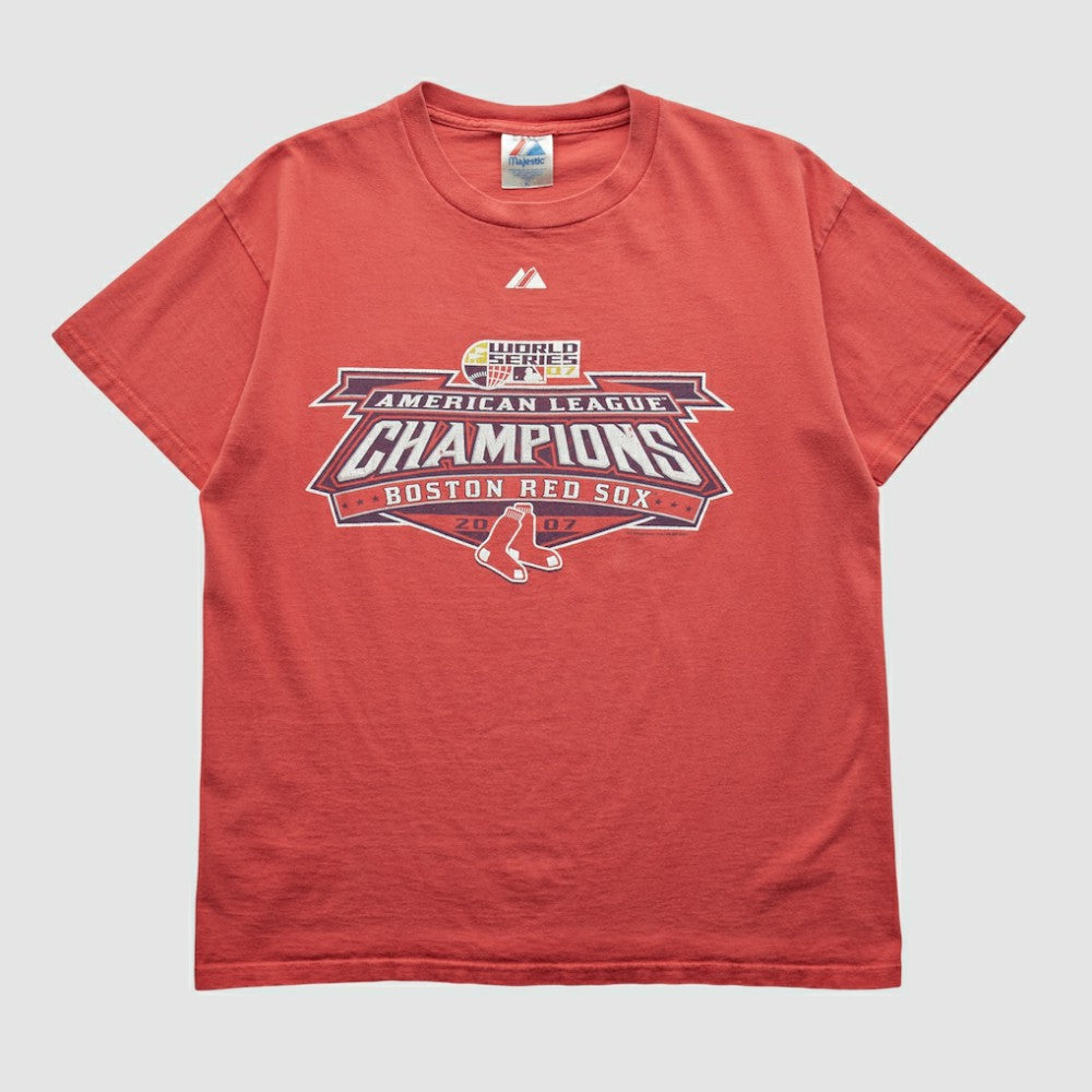 Boston Red Sox Majestic 2007 T-shirt - Red - Vintage T-shirts