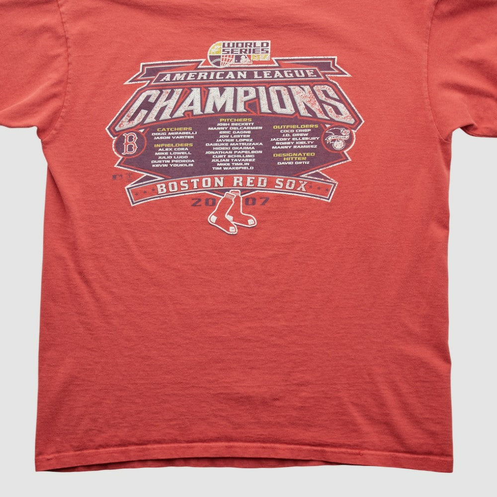 Boston Red Sox Majestic 2007 T-shirt - Red - Vintage T-shirts