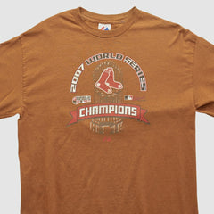World Series Majestic 2007 Long Sleeve T-shirt - Clay - Vintage T-shirts