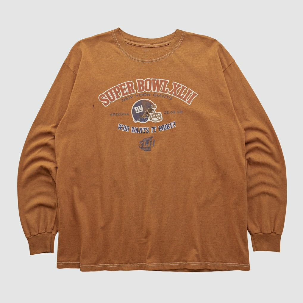 Super Bowl XLII 2008 Long Sleeve T-shirt - Clay T-shirts