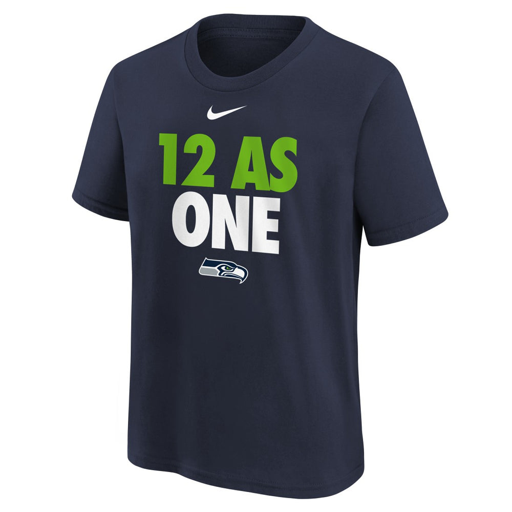 Seattle Seahawks Youth 12 As One T-Shirt - College Navy T-shirts