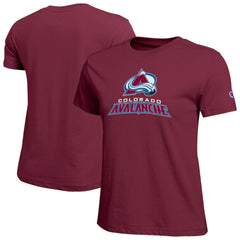 Colorado Avalanche Champion Women's Wordmark Lockup T-Shirt - Burgundy | US 203898231