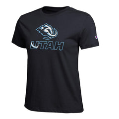 Utah Mammoth Champion Women's Wordmark Lockup T-Shirt - Black | US 203898247
