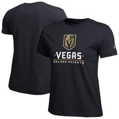 Vegas Golden Knights Champion Women's Wordmark Lockup T-Shirt - Black | US 203898254