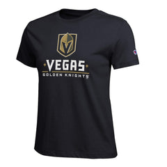 Vegas Golden Knights Champion Women's Wordmark Lockup T-Shirt - Black | US 203898254