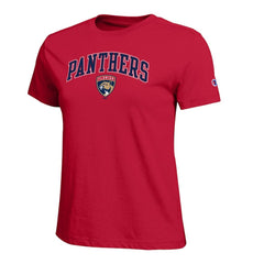 Florida Panthers Champion Women's Arch Mascot Logo T-Shirt - Red | US 203898274