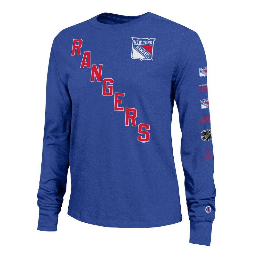 New York Rangers Champion Women's 2-Hit Long Sleeve T-Shirt - Royal | US 203898333