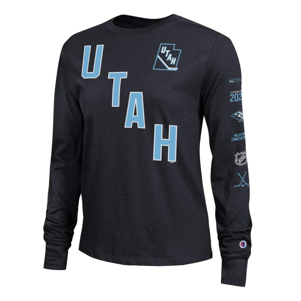 Utah Mammoth Champion Women's 2-Hit Long Sleeve T-Shirt - Black | US 203898334