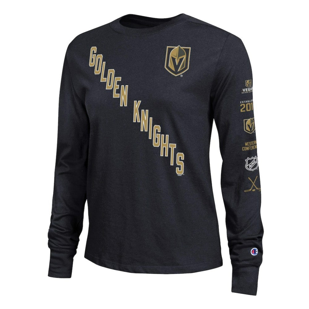 Vegas Golden Knights Champion Women's 2-Hit Long Sleeve T-Shirt - Black | US 203898336