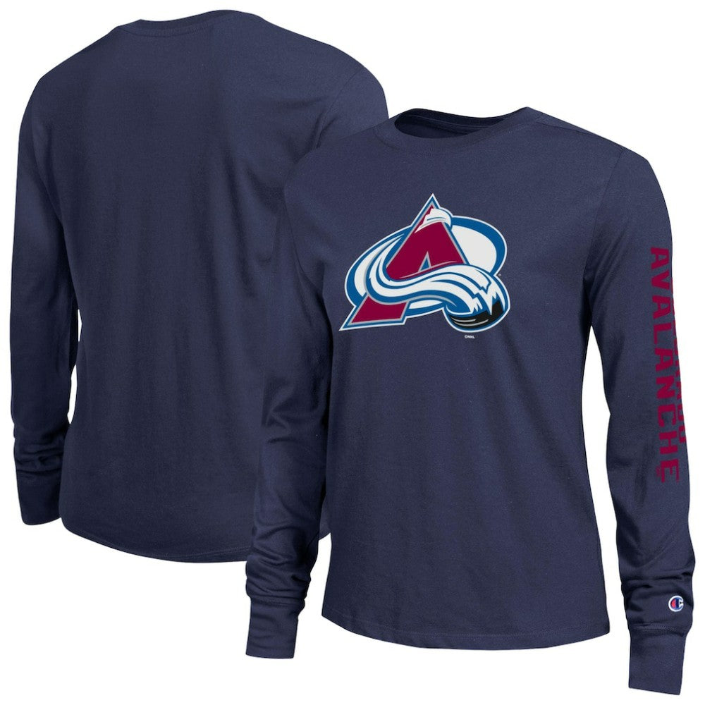 Colorado Avalanche Champion Women's 2-Hit Long Sleeve T-Shirt - Blue | US 203898341