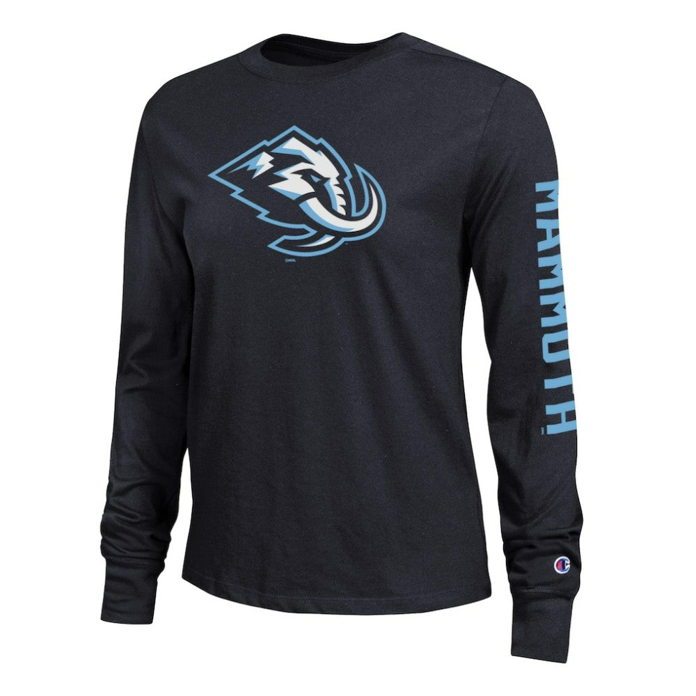Utah Mammoth Champion Women's 2-Hit Long Sleeve T-Shirt - Black | US 203898344