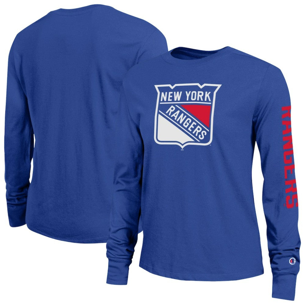New York Rangers Champion Women's 2-Hit Long Sleeve T-Shirt - Royal | US 203898346