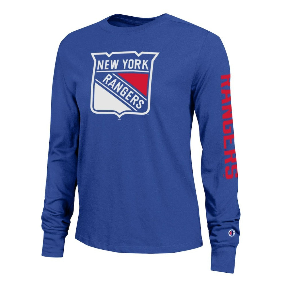 New York Rangers Champion Women's 2-Hit Long Sleeve T-Shirt - Royal | US 203898346