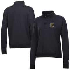 Vegas Golden Knights Champion Women's Powerblend Quarter-Zip Sweatshirt - Black | US 203898379
