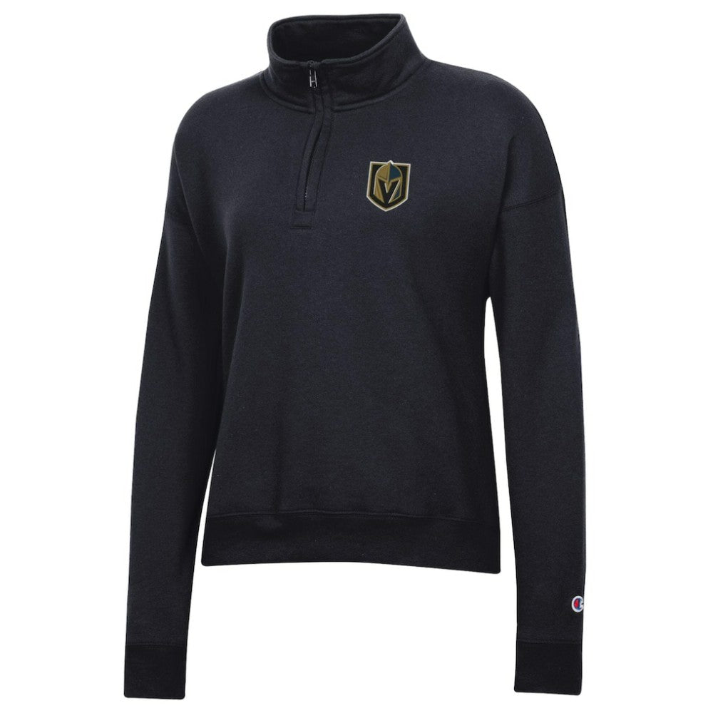 Vegas Golden Knights Champion Women's Powerblend Quarter-Zip Sweatshirt - Black | US 203898379