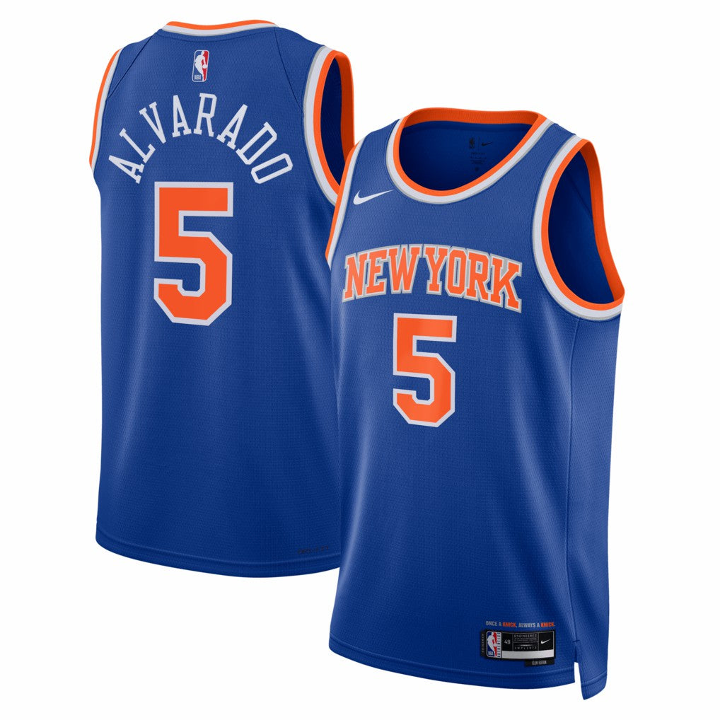 José Alvarado New York Knicks Unisex Swingman Jersey Icon Edition Blue - Nike