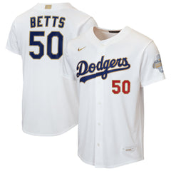 Mookie Betts Los Angeles Dodgers Nike Youth 2026 Gold Collection Home Replica Jersey - White Jerseys