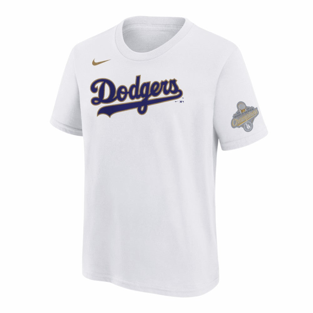 Freddie Freeman Los Angeles Dodgers Nike Youth 2026 Gold Collection Name & Number T-Shirt - White T-shirts