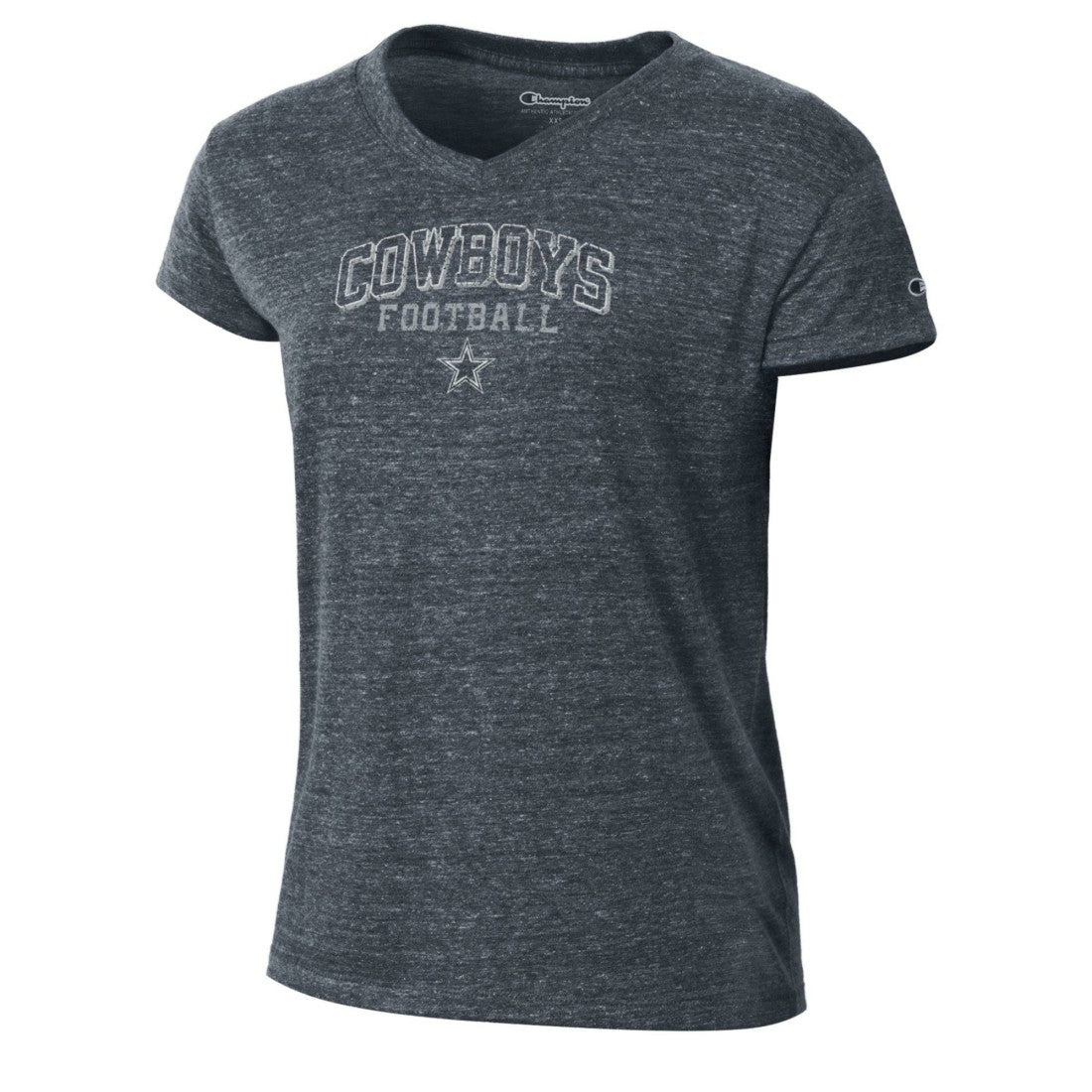 Dallas Cowboys Champion Women's Triumph Tri-Blend V-Neck T-Shirt - Navy T-shirts