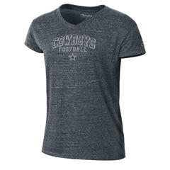 Dallas Cowboys Champion Women's Triumph Tri-Blend V-Neck T-Shirt - Navy T-shirts